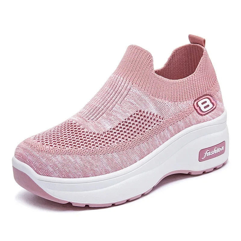 Women Orthopedic Walking Shoes Breathable Mesh Slip-On Sneakers Nursing Work Comfortable Casual Cushion Athletic Running Joggers