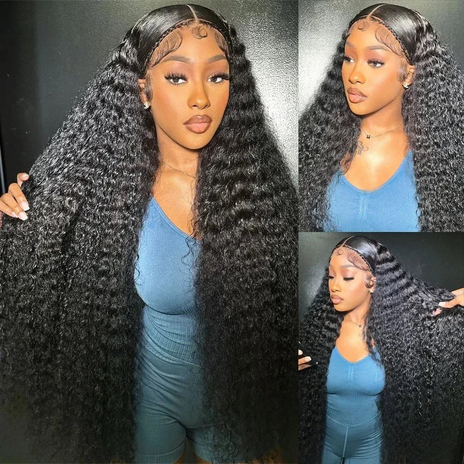 30 40 Inch Curly Human Hair Extensions Brazilian Deep Wave Bundles 100% Human Hair 3 4 5 Bundles Natural Hair Bundles