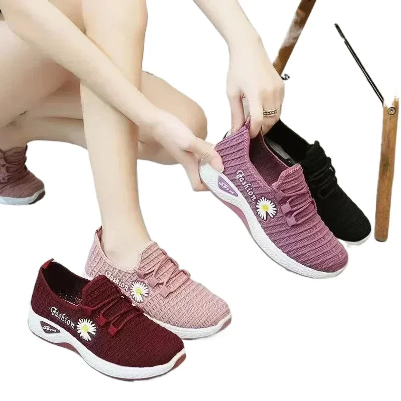 NEW Women's Light Running Shoes Adult Sneakers Net Shoes Comfortable Soft Soled Sneakers Women's Breathable Casual Single Shoes