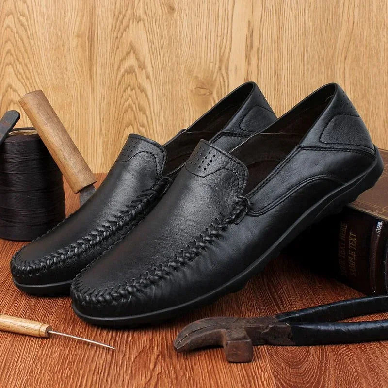 Fashion Leather Men Casual Shoes Luxury Brand Formal Men Loafers Moccasins Italian Breathable Slip on Male Boat Shoes Size 37-47