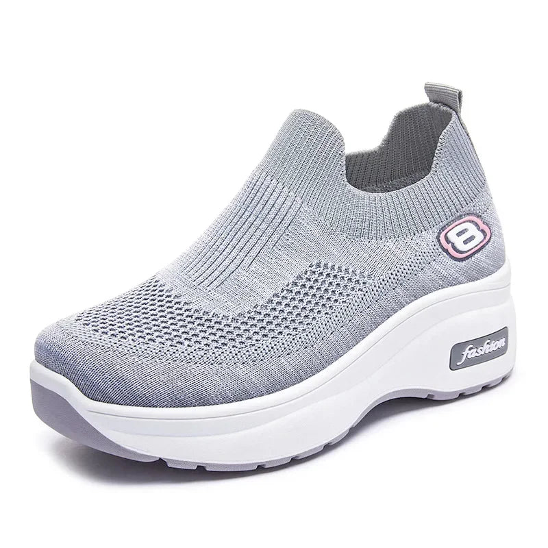 Women Orthopedic Walking Shoes Breathable Mesh Slip-On Sneakers Nursing Work Comfortable Casual Cushion Athletic Running Joggers