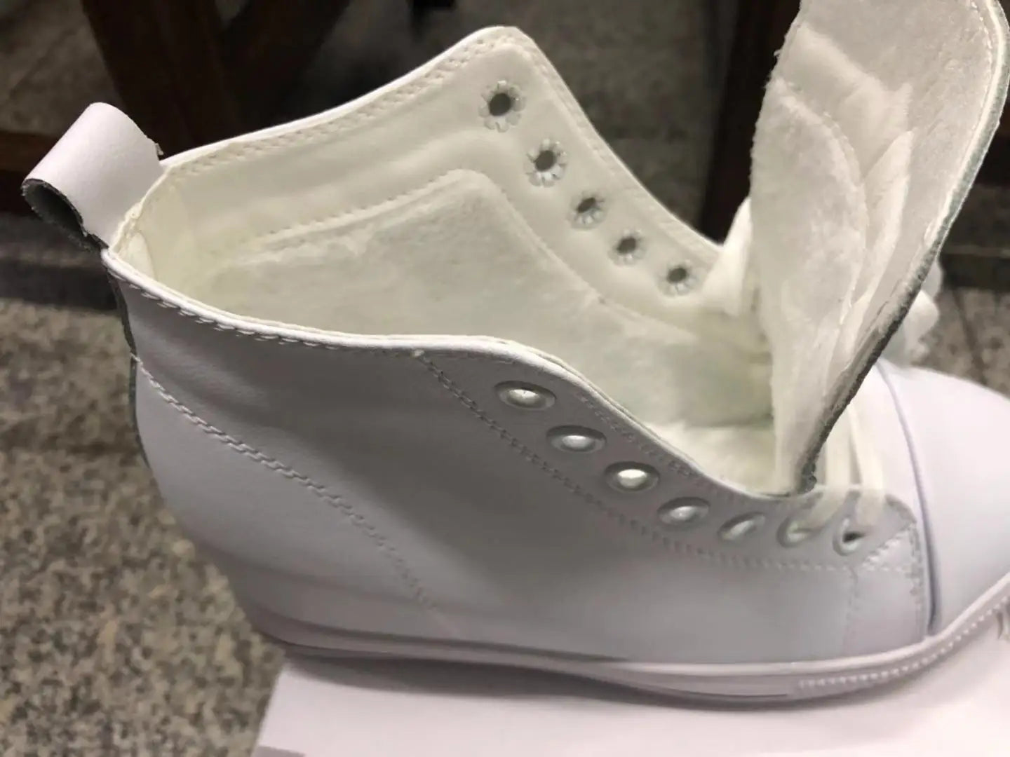 2025 Genuine Leather Shoes New Autumn Winter Lace-up High-top Women Sneaker Shoes High Heels Increase Within Wedges Casual Shoes