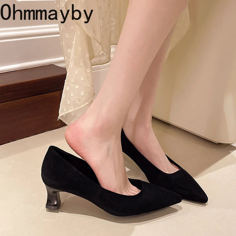 Leopard Print Women High Heel Shoes Fashion Pointed Toe Shallow Shoes Party Dress Ladies Pumps Shoes