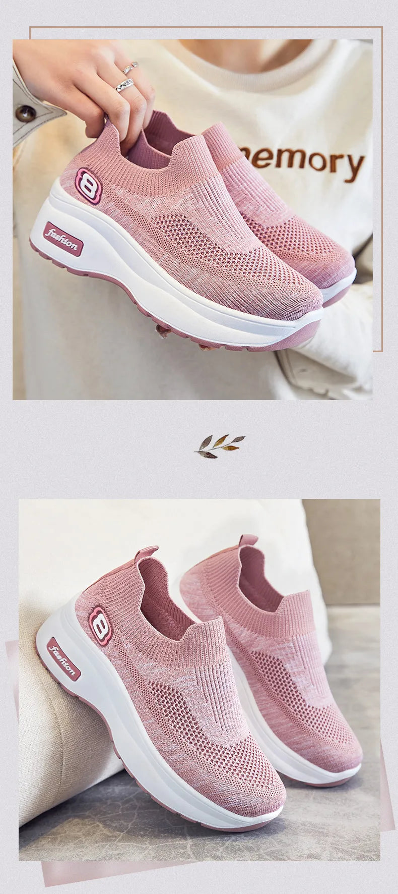 Women Orthopedic Walking Shoes Breathable Mesh Slip-On Sneakers Nursing Work Comfortable Casual Cushion Athletic Running Joggers