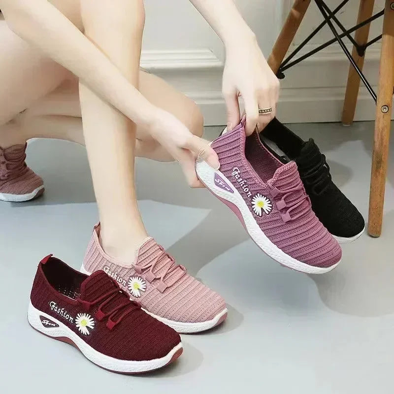 NEW Women's Light Running Shoes Adult Sneakers Net Shoes Comfortable Soft Soled Sneakers Women's Breathable Casual Single Shoes