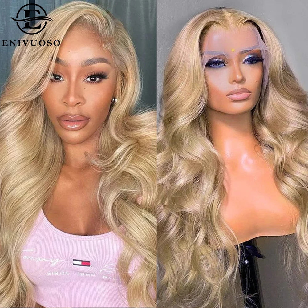 Skunk Stripe Wigs Black Red Blonde Highlights 13x4 HD Synthetic Lace Front Wigs Highlight Body Wave Lace Wig Pre Plucked