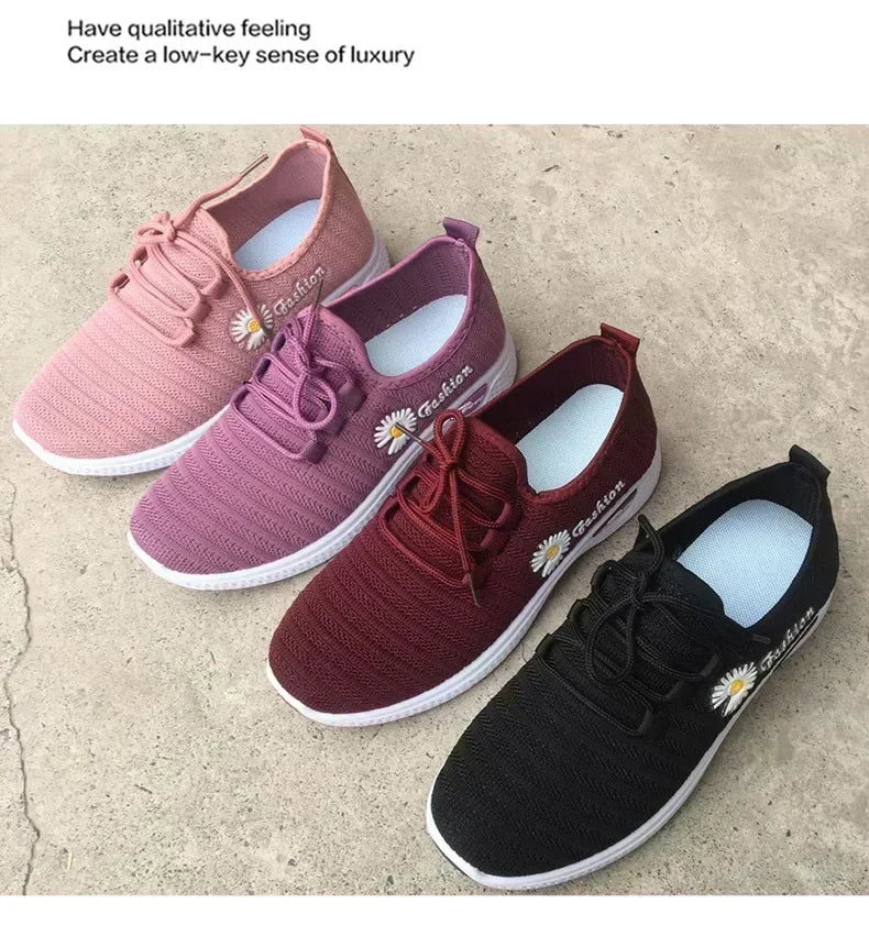 Women's Light Running Shoes Adult Sneakers,net Shoes, Comfortable Soft Soled Sneakers, Women's Breathable Casual Single Shoes