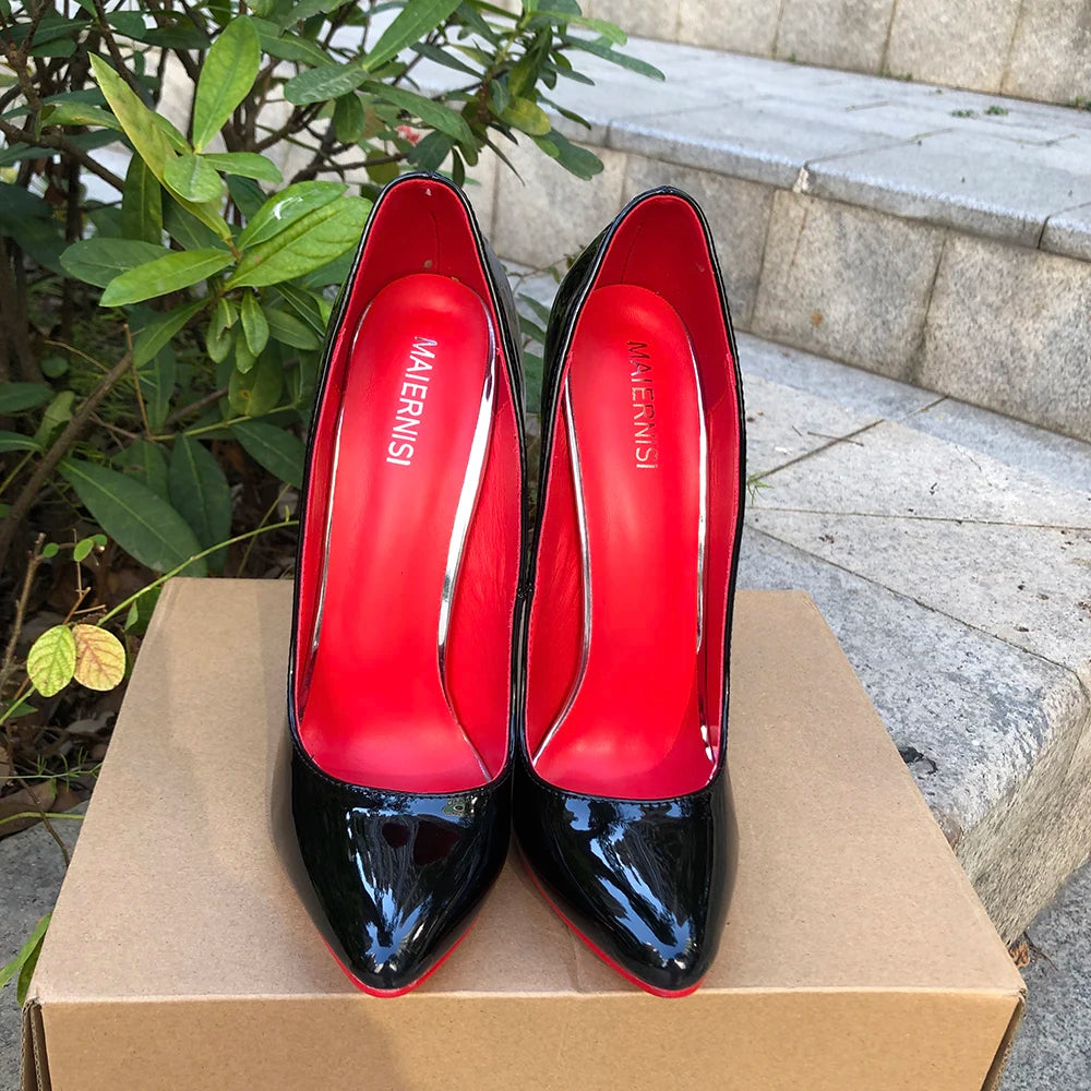 Customize 16cm Extreme Metal High Heels Stilettos Sexy Women Solid Black Red inside Pumps Party Unisex Man Shoes Crossdresser