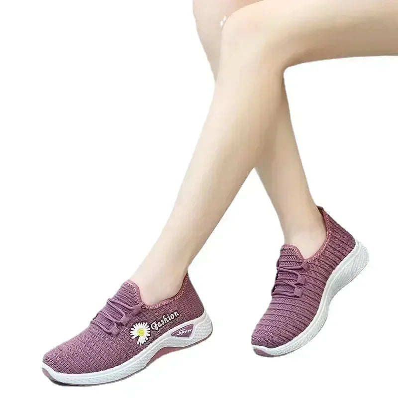 NEW Women's Light Running Shoes Adult Sneakers Net Shoes Comfortable Soft Soled Sneakers Women's Breathable Casual Single Shoes