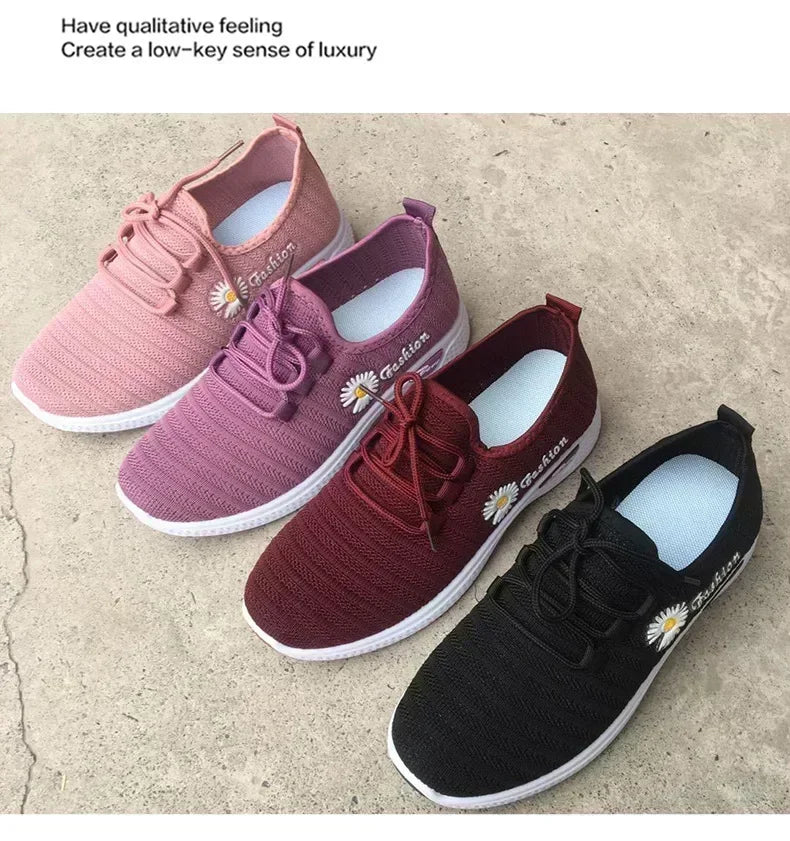 NEW Women's Light Running Shoes Adult Sneakers Net Shoes Comfortable Soft Soled Sneakers Women's Breathable Casual Single Shoes