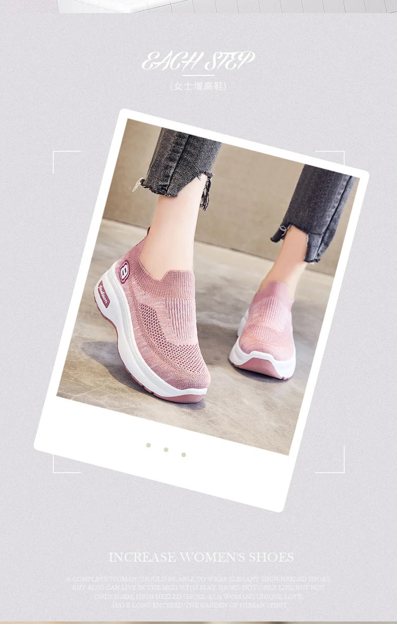 Women Orthopedic Walking Shoes Breathable Mesh Slip-On Sneakers Nursing Work Comfortable Casual Cushion Athletic Running Joggers