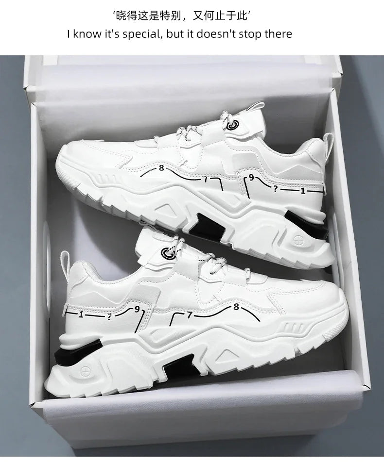Men's thick soled casual sports shoes four season new outdoor soft soled comfortable running shoes versatile students sneakers