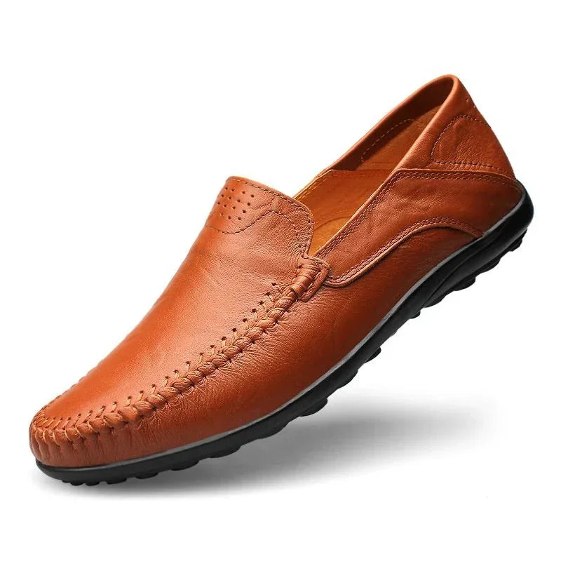 Fashion Leather Men Casual Shoes Luxury Brand Formal Men Loafers Moccasins Italian Breathable Slip on Male Boat Shoes Size 37-47