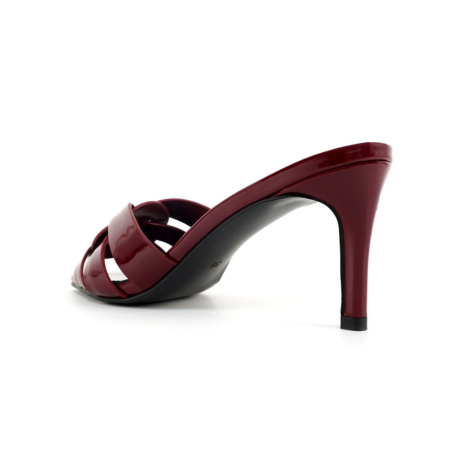Summer Women's Slippers Plus Size 35-44 Fashion High Heels Leather Open Toe Square Party Shoes Elegant Slim Heels Women's Shoes