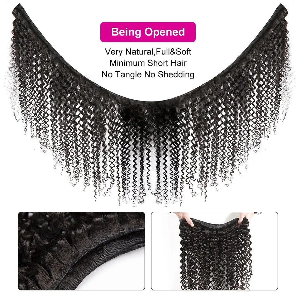 30 40 Inch Curly Human Hair Extensions Brazilian Deep Wave Bundles 100% Human Hair 3 4 5 Bundles Natural Hair Bundles