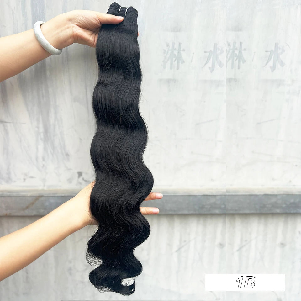 Magicae Synthetic Hair Extensions Body Wave Hair Bundles 26“ 150g Omber Blonde Weave High Temperature Fiber Body Ponytail Hair