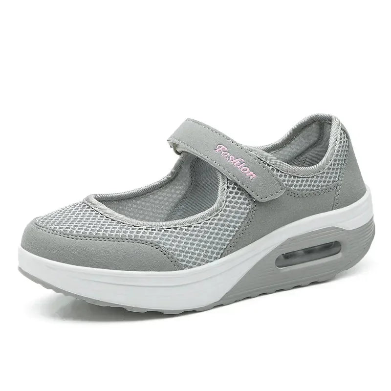 Women's Light Fashion Breathable Mesh Wedge Heels Shoes Casual Shoes Mesh Outdoor Sports Running Designer Sneakers 2024