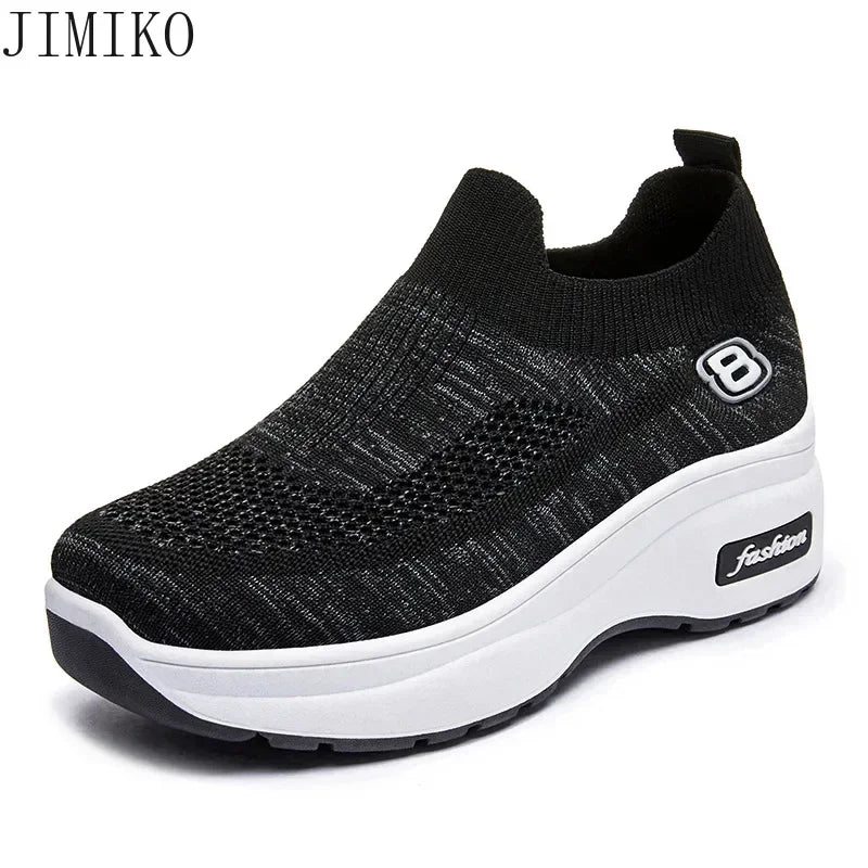 Women Orthopedic Walking Shoes Breathable Mesh Slip-On Sneakers Nursing Work Comfortable Casual Cushion Athletic Running Joggers