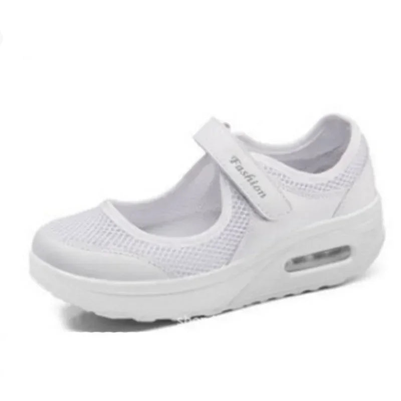 Women's Light Fashion Breathable Mesh Wedge Heels Shoes Casual Shoes Mesh Outdoor Sports Running Designer Sneakers 2024