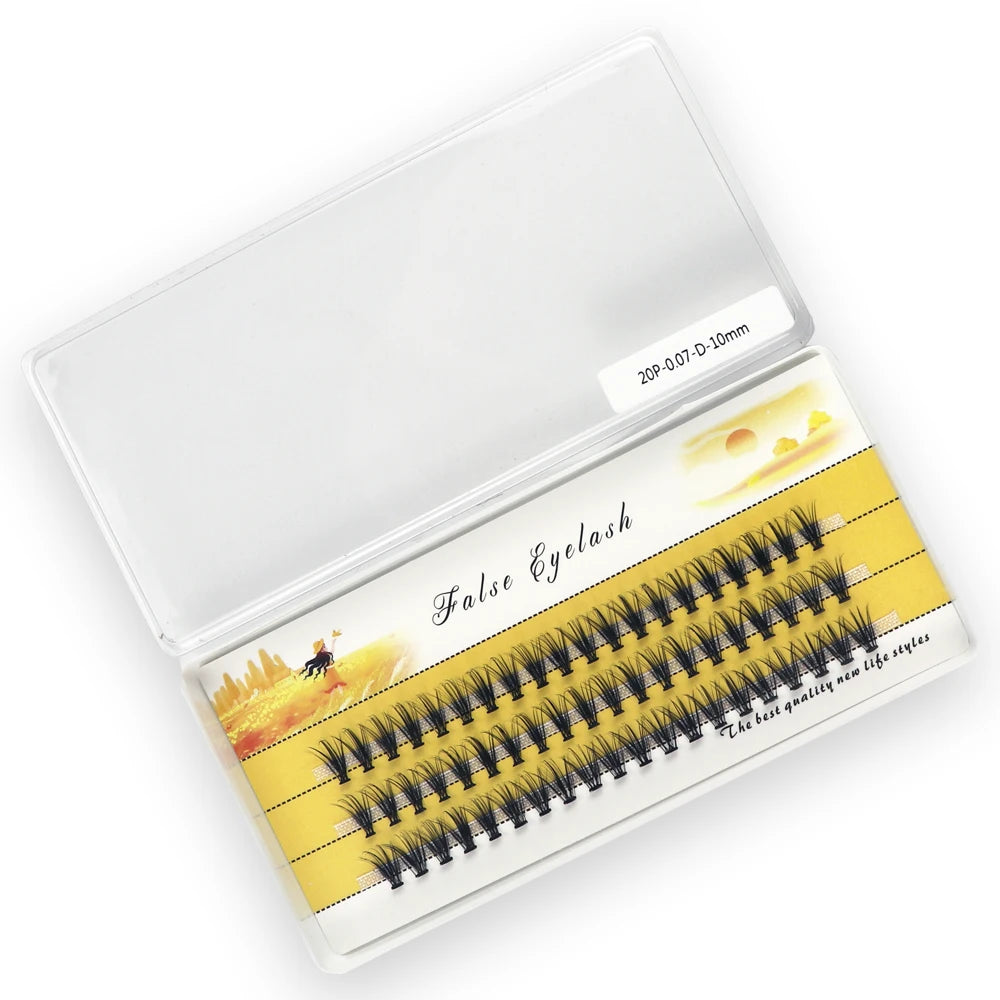 40/30/20D Cluster Eyelash Extension 1Box/60 Bundle Natural Thick Mink Lashes Russian Individual Eyelash bunches Wholesale Cilia