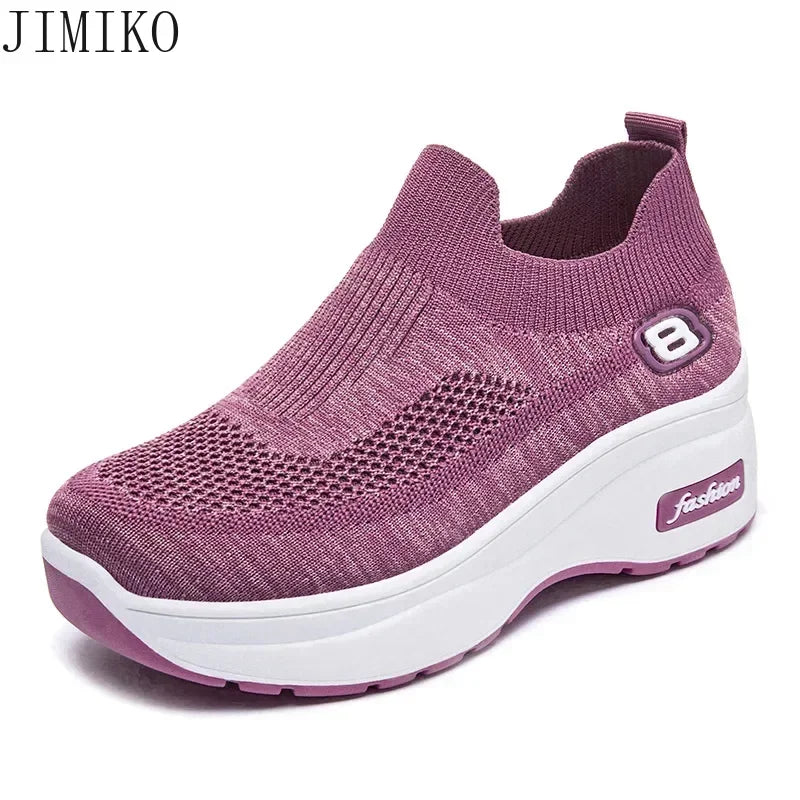 Women Orthopedic Walking Shoes Breathable Mesh Slip-On Sneakers Nursing Work Comfortable Casual Cushion Athletic Running Joggers