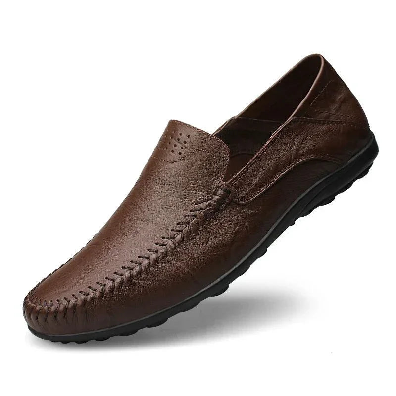Fashion Leather Men Casual Shoes Luxury Brand Formal Men Loafers Moccasins Italian Breathable Slip on Male Boat Shoes Size 37-47