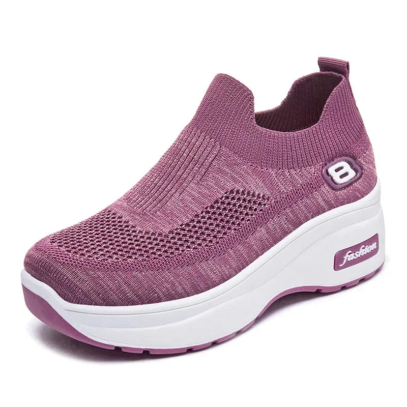 Women Orthopedic Walking Shoes Breathable Mesh Slip-On Sneakers Nursing Work Comfortable Casual Cushion Athletic Running Joggers