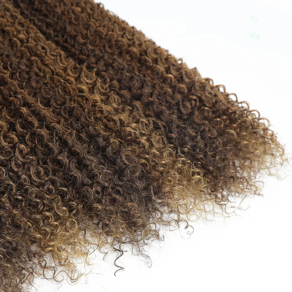 BOL Synthetic Kinky Curly Hair Extensions Long Jerry Curly Bundles Ombre Blonde Fake Crochet Hair For Women Heat Resistant Wave