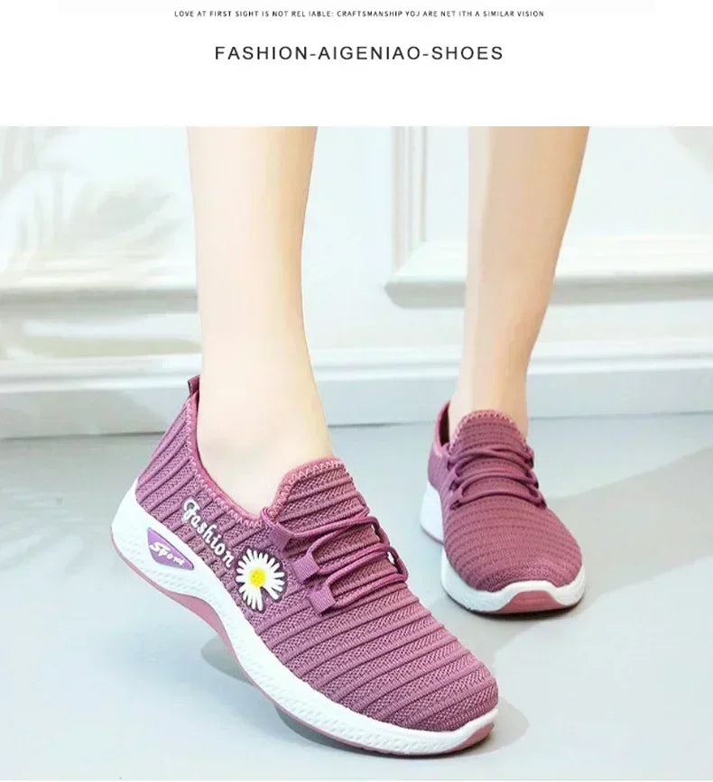 NEW Women's Light Running Shoes Adult Sneakers Net Shoes Comfortable Soft Soled Sneakers Women's Breathable Casual Single Shoes