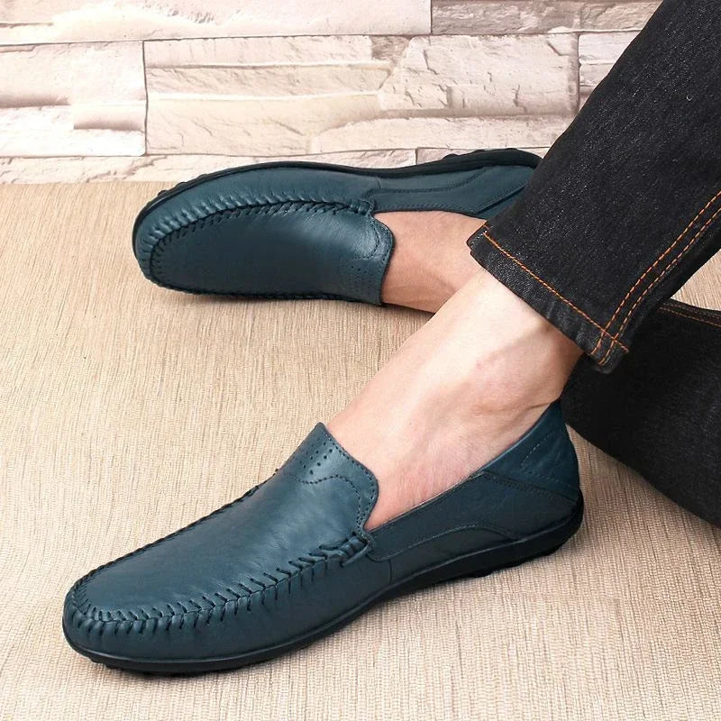 Fashion Leather Men Casual Shoes Luxury Brand Formal Men Loafers Moccasins Italian Breathable Slip on Male Boat Shoes Size 37-47