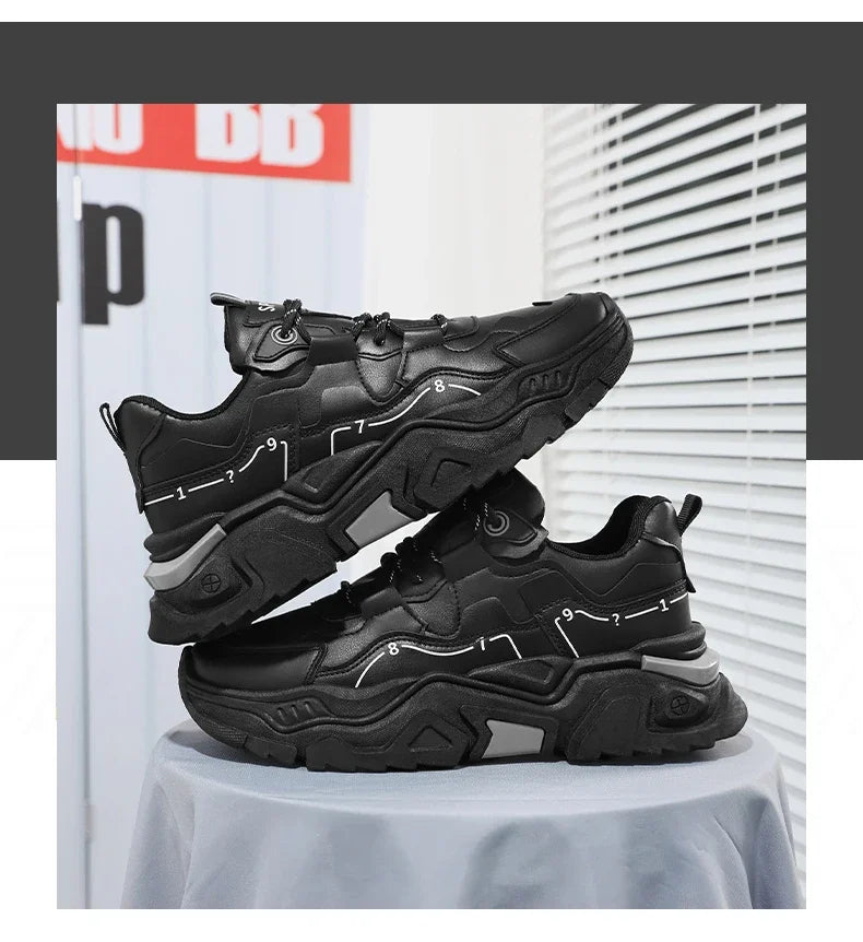 Men's thick soled casual sports shoes four season new outdoor soft soled comfortable running shoes versatile students sneakers