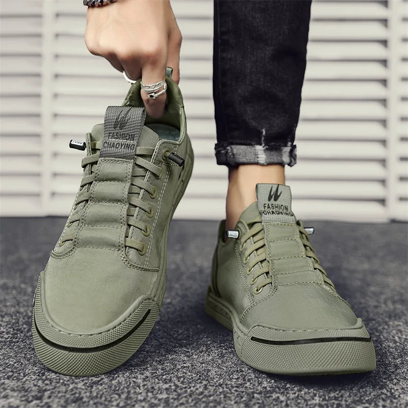 High Quality Men's Sneakers Summer Ice Silk Canvas Shoe for Men Brand Versatile Slip-on Casual Vulcanized Footwear Tenis Hombres