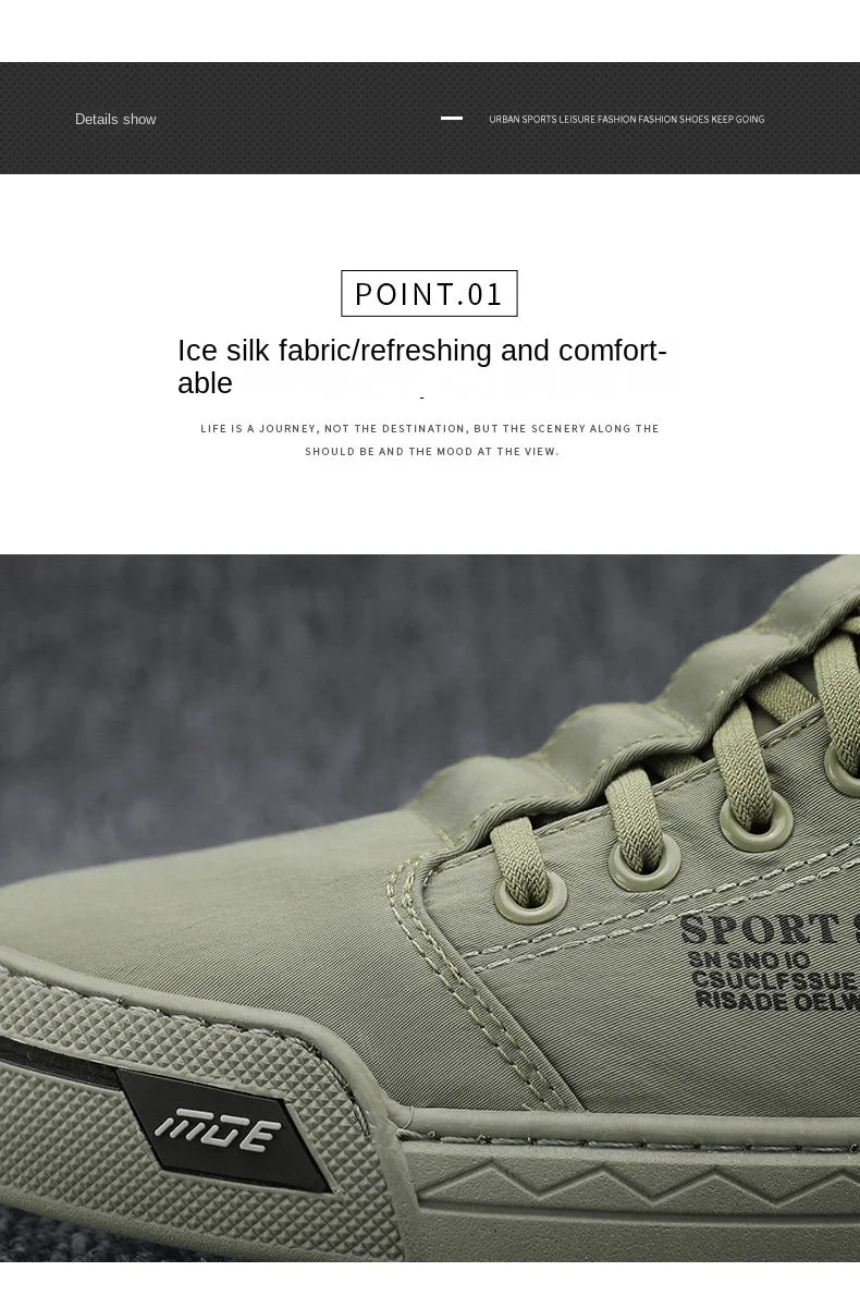 High Quality Men's Sneakers Summer Ice Silk Canvas Shoe for Men Brand Versatile Slip-on Casual Vulcanized Footwear Tenis Hombres