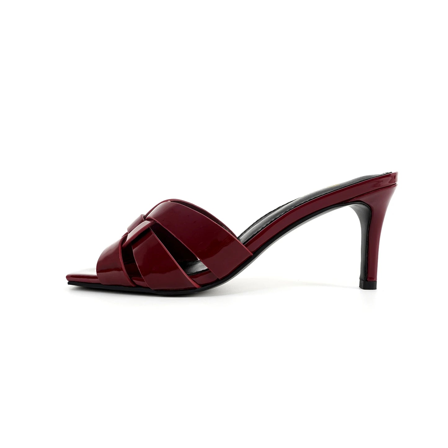 Summer Women's Slippers Plus Size 35-44 Fashion High Heels Leather Open Toe Square Party Shoes Elegant Slim Heels Women's Shoes