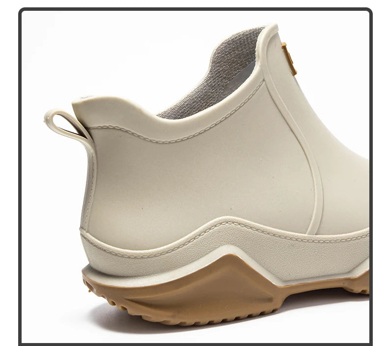 Fashion Couple's Outdoor Rain Boots New Men High Top Hiking Fishing Water Shoes Anti-slip Chef Work Ankle Boots Waterproof Shoes