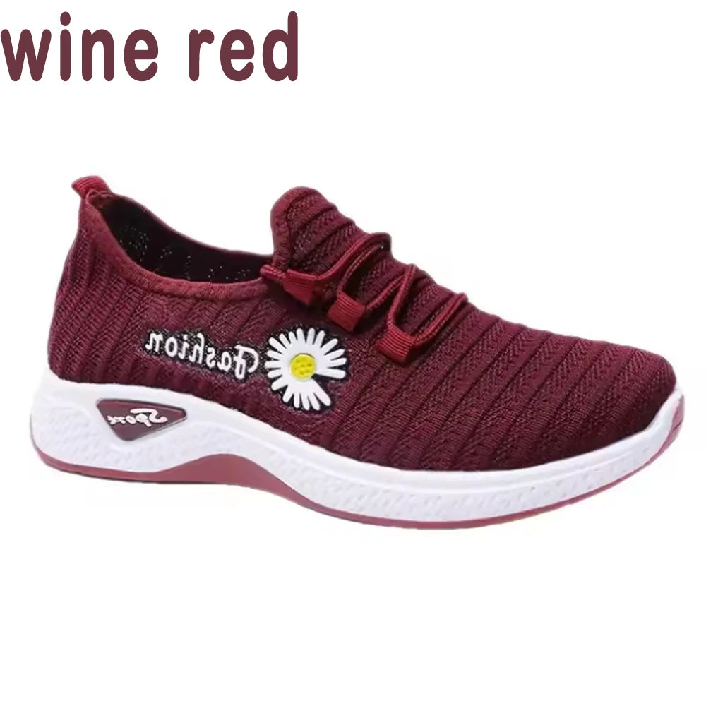 Women's Light Running Shoes Adult Sneakers,net Shoes, Comfortable Soft Soled Sneakers, Women's Breathable Casual Single Shoes