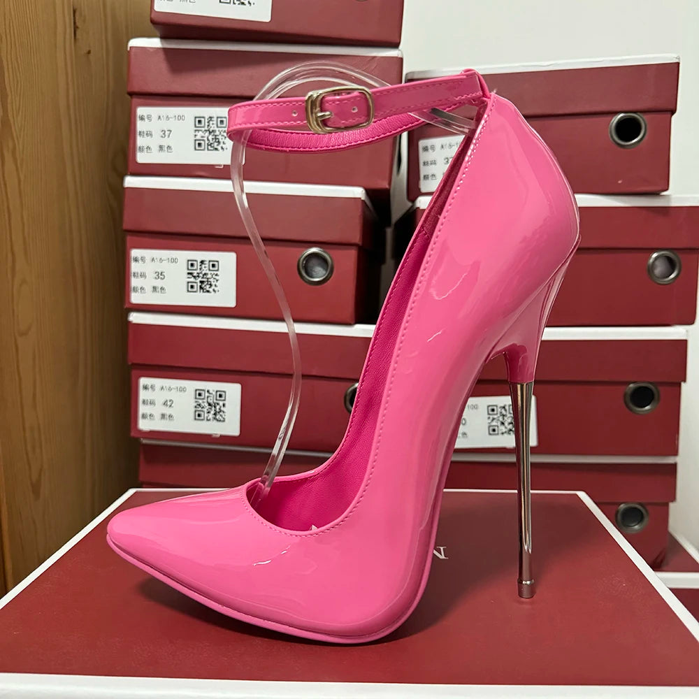 Customize 16cm Extreme Metal High Heels Stilettos Sexy Women Solid Black Red inside Pumps Party Unisex Man Shoes Crossdresser