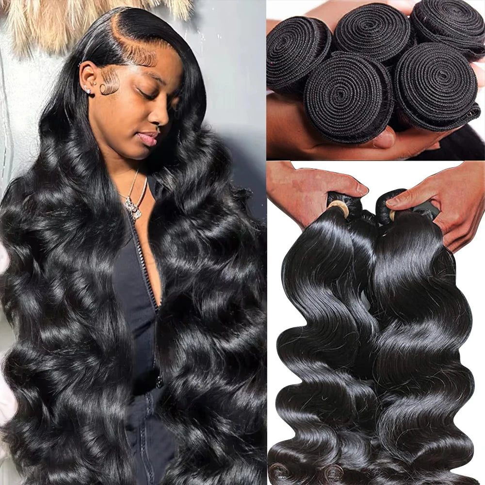 Brazilian Hair Weave Bundles Loose Body Wave 24 26 28 30 " 1 4 5 Bundles Virgin Remy Human Hair Bundles Raw Hair Extensions Tiss