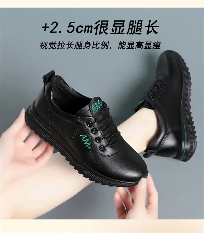 Little White Shoes Women's 2024 New Sports Casual Soft Single Shoes Spring Autumn Designer Sneakers Middle-aged And Elderly