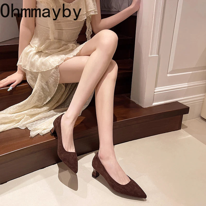 Leopard Print Women High Heel Shoes Fashion Pointed Toe Shallow Shoes Party Dress Ladies Pumps Shoes