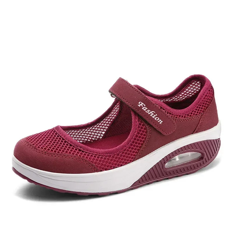 Women's Light Fashion Breathable Mesh Wedge Heels Shoes Casual Shoes Mesh Outdoor Sports Running Designer Sneakers 2024