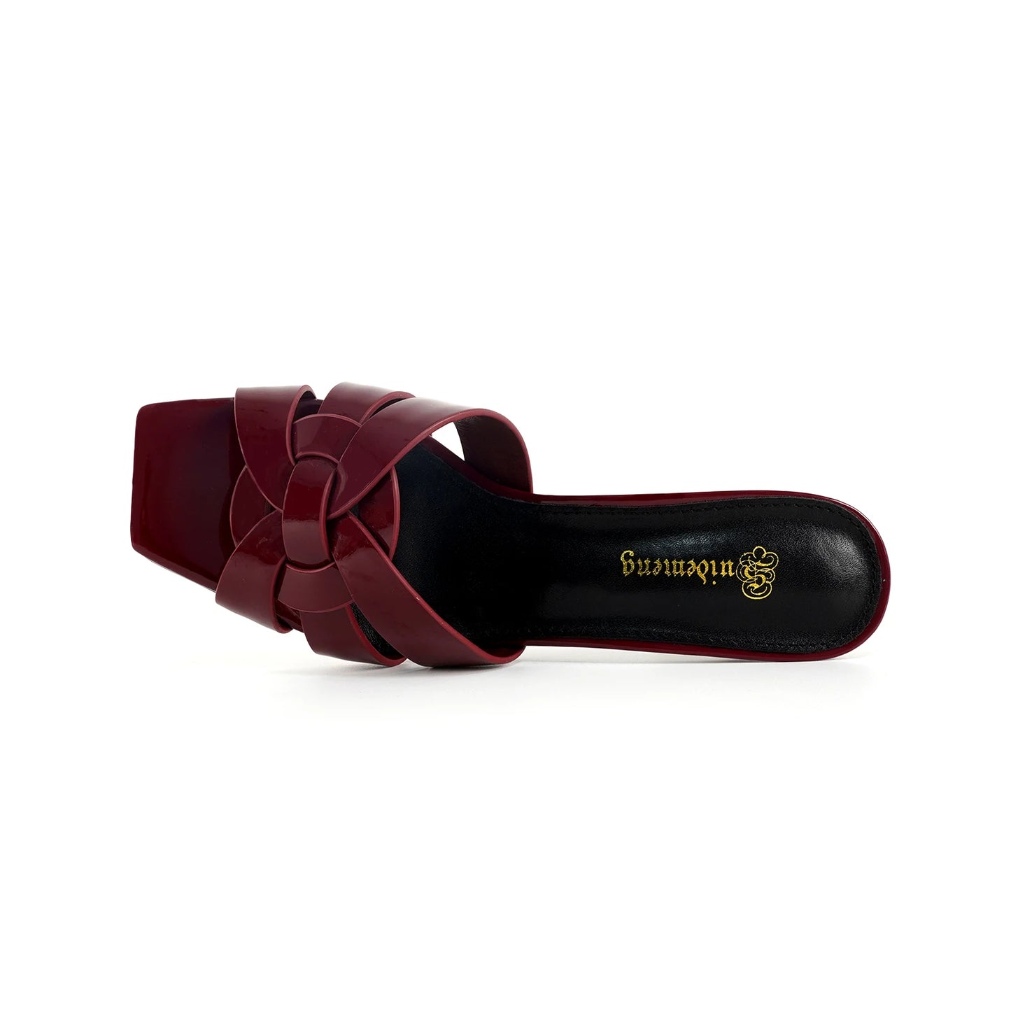 Summer Women's Slippers Plus Size 35-44 Fashion High Heels Leather Open Toe Square Party Shoes Elegant Slim Heels Women's Shoes