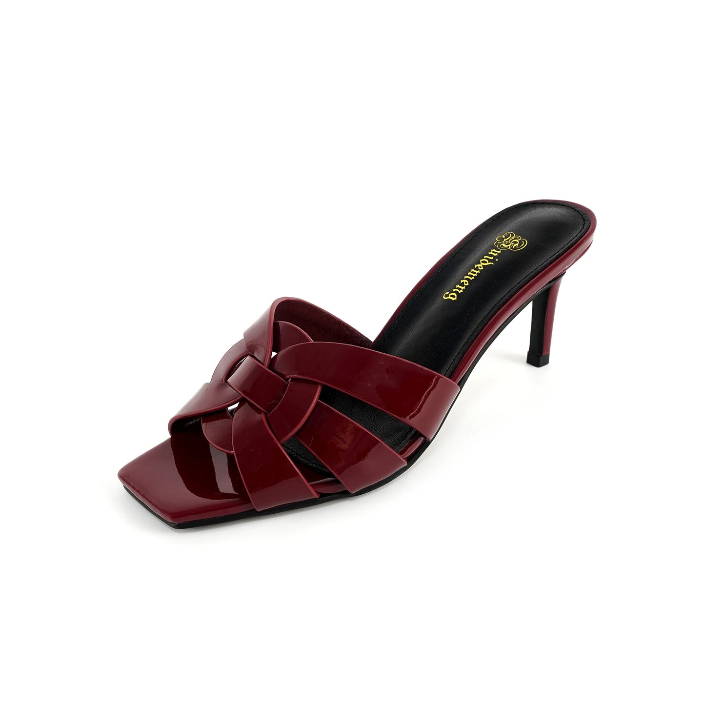 Summer Women's Slippers Plus Size 35-44 Fashion High Heels Leather Open Toe Square Party Shoes Elegant Slim Heels Women's Shoes