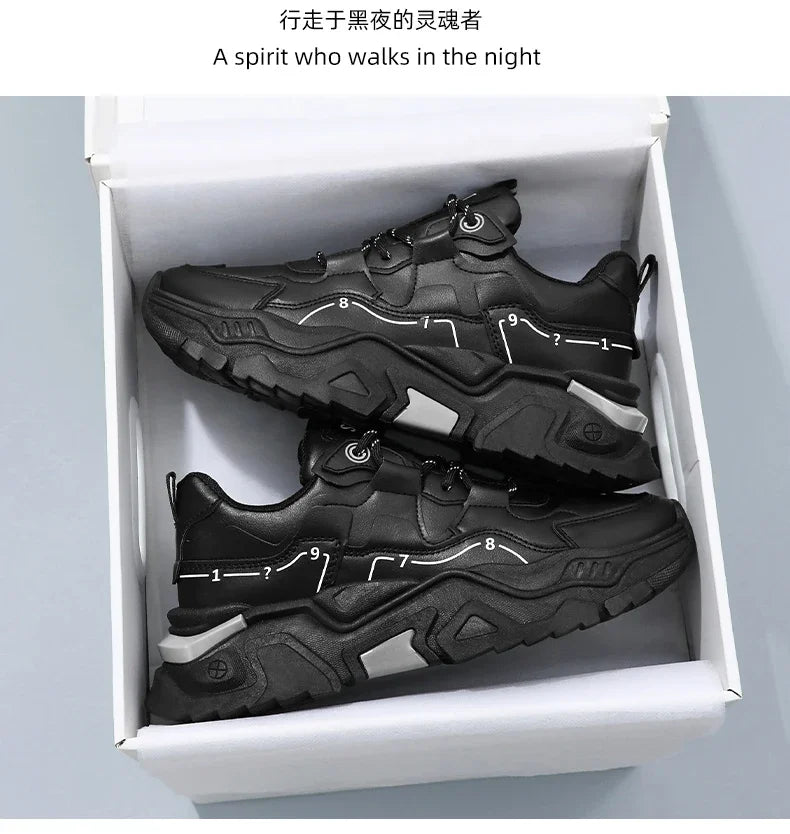 Men's thick soled casual sports shoes four season new outdoor soft soled comfortable running shoes versatile students sneakers