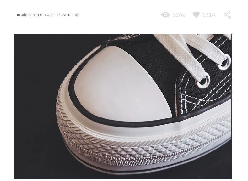 Ulzzang K-style Increased Student Casual White Shoes