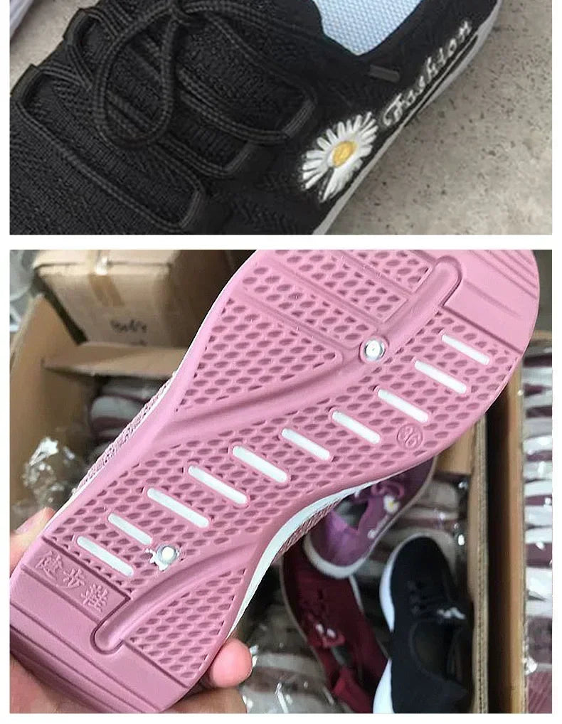 Women's Light Running Shoes Adult Sneakers,net Shoes, Comfortable Soft Soled Sneakers, Women's Breathable Casual Single Shoes