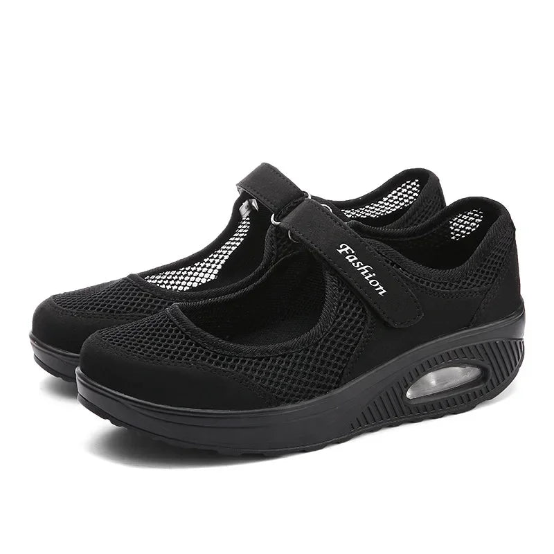 Women's Light Fashion Breathable Mesh Wedge Heels Shoes Casual Shoes Mesh Outdoor Sports Running Designer Sneakers 2024