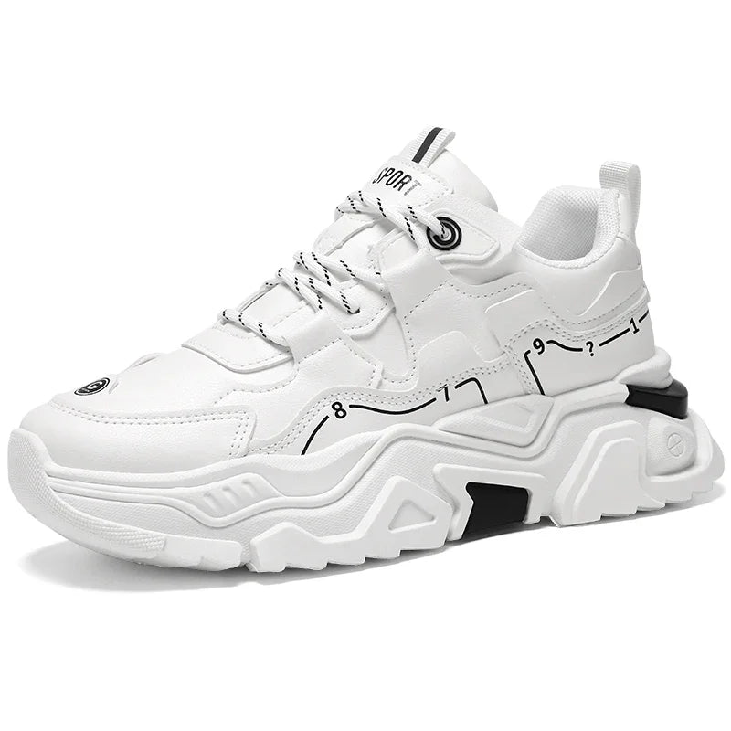 Men's thick soled casual sports shoes four season new outdoor soft soled comfortable running shoes versatile students sneakers
