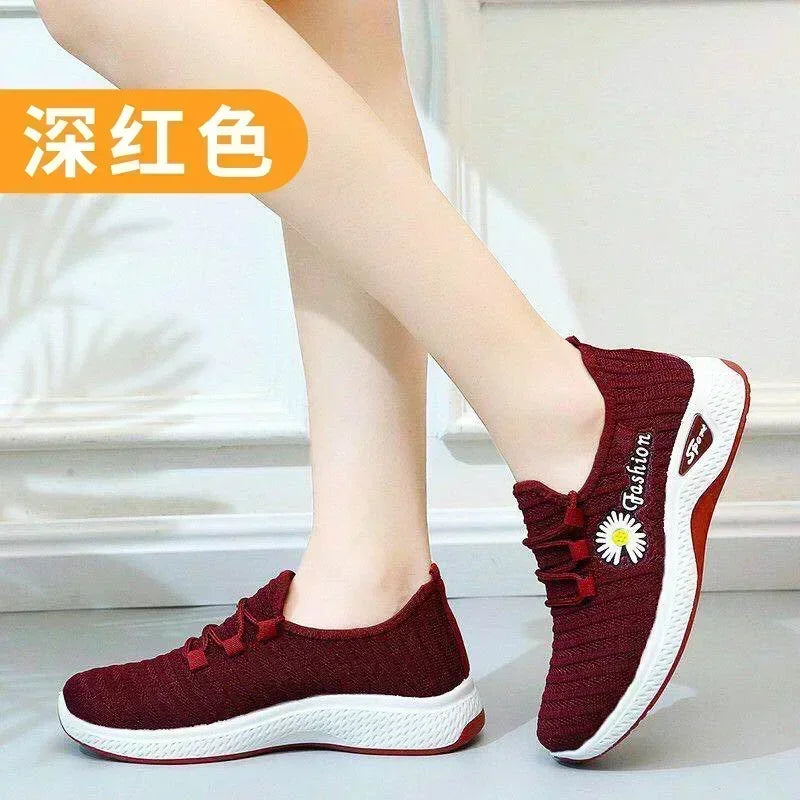 NEW Women's Light Running Shoes Adult Sneakers Net Shoes Comfortable Soft Soled Sneakers Women's Breathable Casual Single Shoes