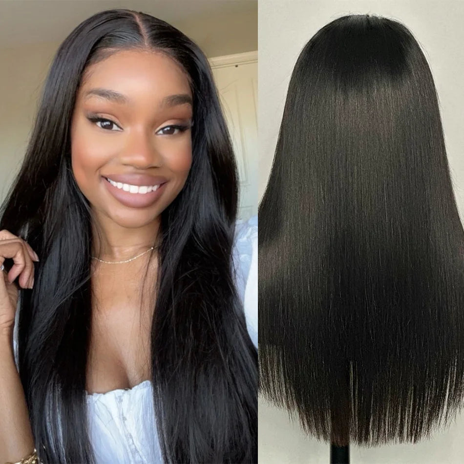 220 Density 13x6 straight Lace Front Human Hair Wigs Pre Plucked 40 Inch Loose 13x4 Hd Lace Frontal Wig Brazilian Hair For Women